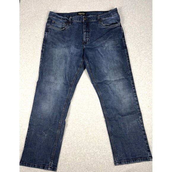 Urban Star Relaxed Fit Jeans Mens 40x30 Blue Baggy Dark Rinse Country Western - Picture 1 of 13